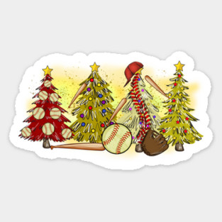 Baseball Christmas Trees Xmas Gift Magnet