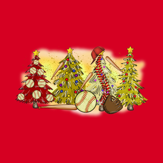Baseball Christmas Trees Xmas Gift by The WYLD Tribe