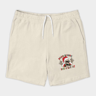 Dead Inside But Jolly AF Christmas Skull Goth Santa Xmas Gift Shorts