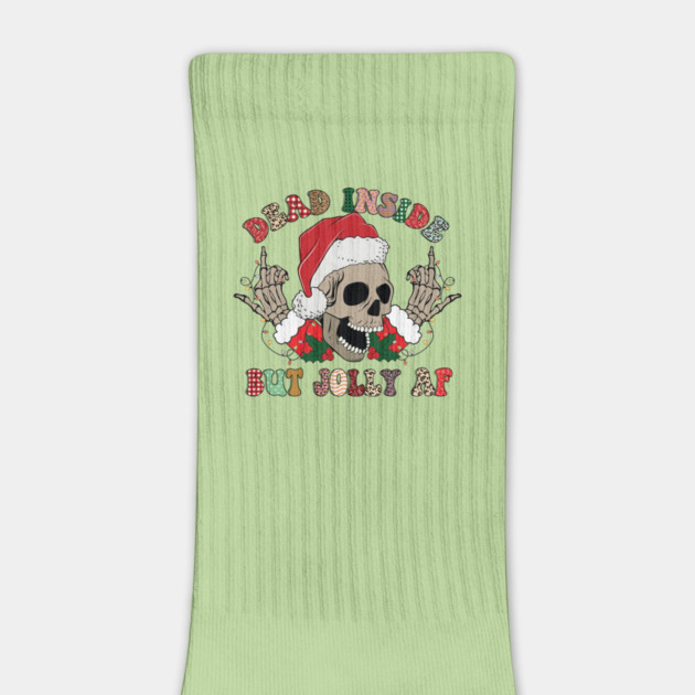 Dead Inside But Jolly AF Christmas Skull Goth Santa Xmas Gift by The WYLD Tribe