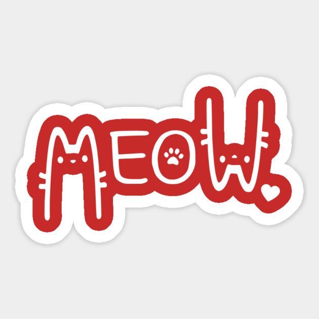 Meow Cat Magnet by The WYLD Tribe