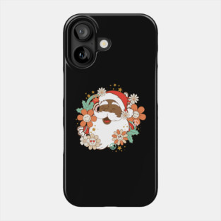 African American Retro Santa Claus Christmas Phone Case