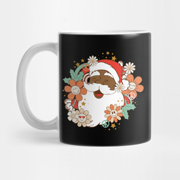 African American Retro Santa Claus Christmas by The WYLD Tribe