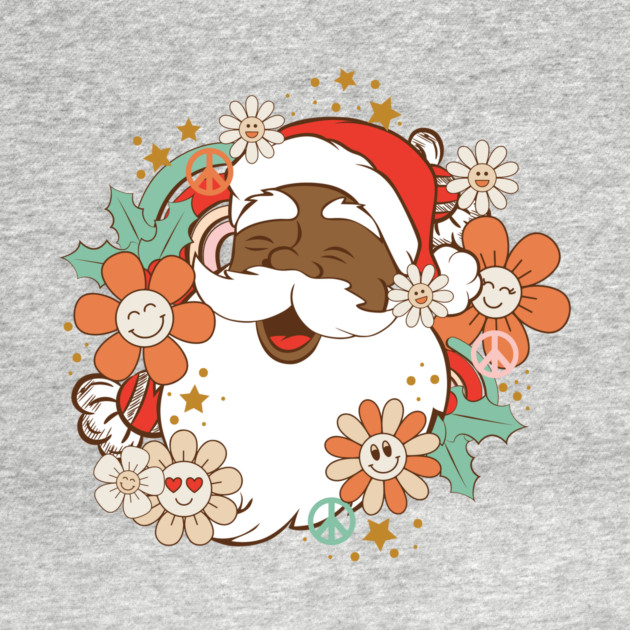 African American Retro Santa Claus Christmas by The WYLD Tribe