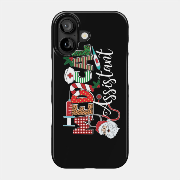 Medical Assistant Nurse Christmas Santa Phone Case by The WYLD Tribe