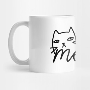 Meow Doodle Cat Drawing Mug