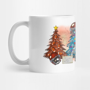 Rugby Football Christmas Trees Xmas Gift Mug