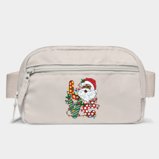Love Black Santa Christmas Bag
