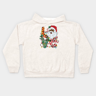 Love Black Santa Christmas Kids Hoodie