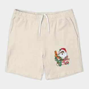 Love Black Santa Christmas Shorts
