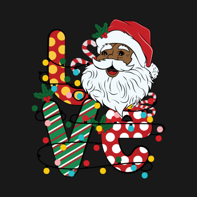 Love Black Santa Christmas by The WYLD Tribe