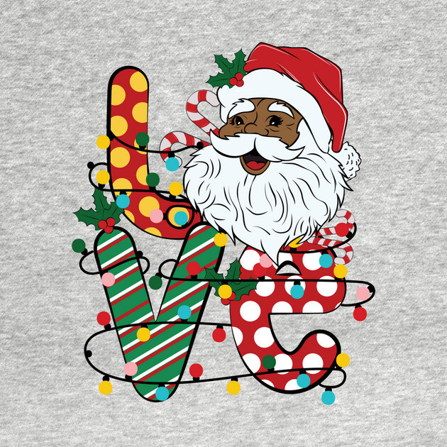 Love Black Santa Christmas by The WYLD Tribe