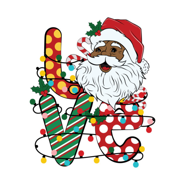 Love Black Santa Christmas by The WYLD Tribe