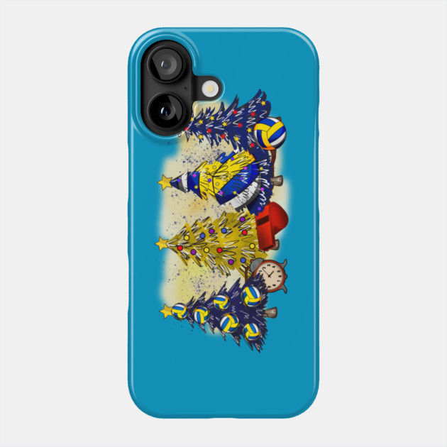 Volleyball Christmas Trees Xmas Gifts Phone Case by The WYLD Tribe