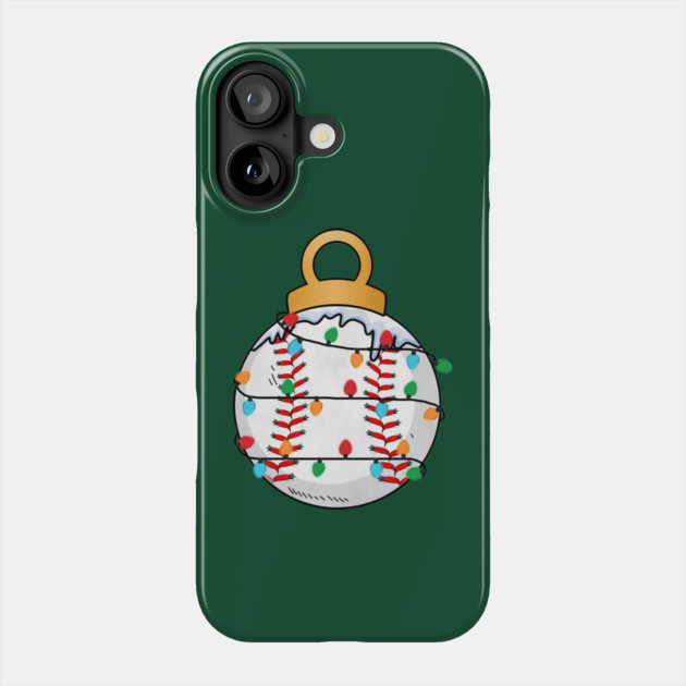 Baseball Christmas Lights Phone Case by The WYLD Tribe