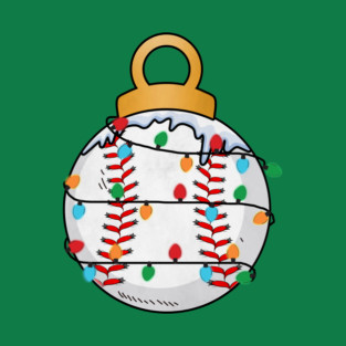 Baseball Christmas Lights T-Shirt