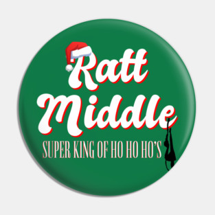 Ratt Middle (Holiday Print) Pin