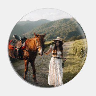 The Woman And The Horse Pin