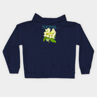 Nepal Botanical Illustration Kids Hoodie