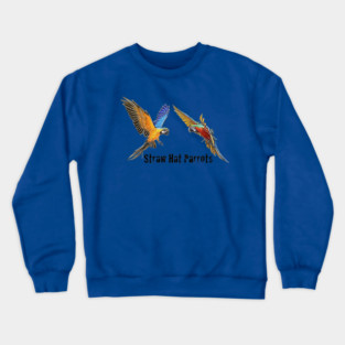 Straw Hat Parrots Luffy and Zoro: Color Crewneck Sweatshirt