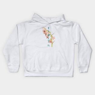 Tibet Vintage Floral Illustration Kids Hoodie