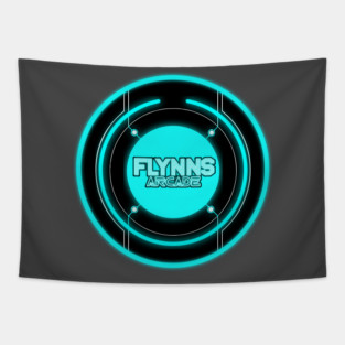 Flynn's Blue Neon Tapestry