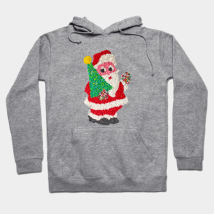 Classic Christmas Popcorn Plastic Santa Hoodie