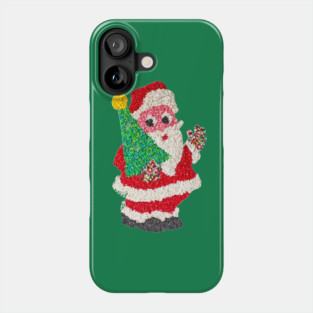 Classic Christmas Popcorn Plastic Santa Phone Case
