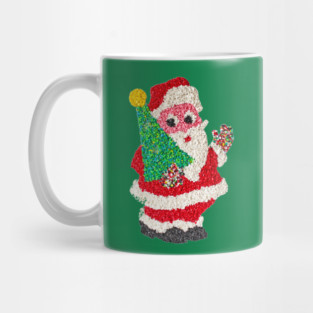 Classic Christmas Popcorn Plastic Santa Mug