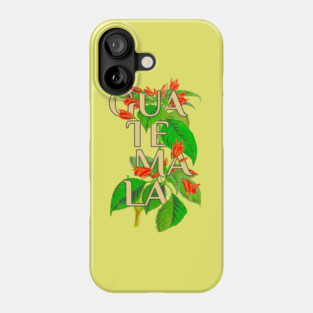 Guatemala Vintage Botanical Illustration Phone Case