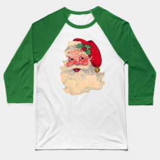 Vintage Santa Claus Baseball T-Shirt