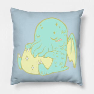 Baby Cthulhu Lies Dreaming Pillow