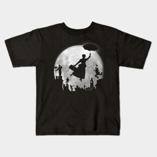 Full Moon over London Rooftops Kids T-Shirt