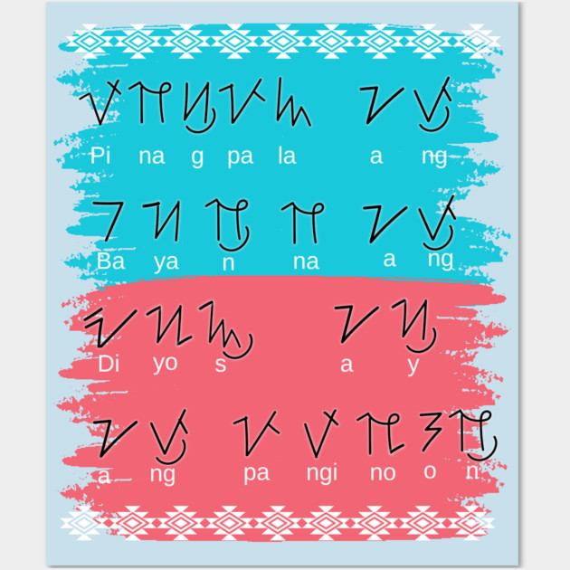 Surat Hanunuo Script (Mangyan tribe Mindoro island) - Philippines Flag ...