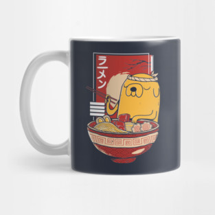 Adventure Time Jake the Dog enjoying a bowl of Ramen Noodles Mug