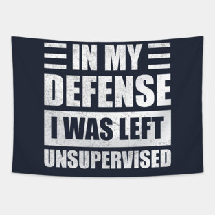 Funny In My Defense i was left unsupervised Tapestry