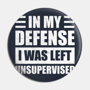 Funny In My Defense i was left unsupervised Pin