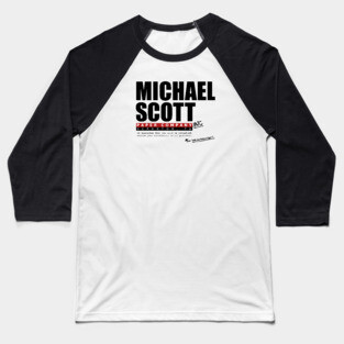 Michael Scott Paper Company - Dunder Mifflin - The Office Parody Baseball T-Shirt