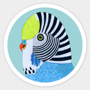 Smiling Parakeet Magnet