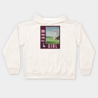 Farm Girl & Silo v4 Kids Hoodie