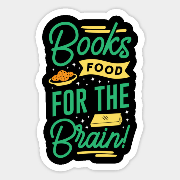 Books Food For The Brain Magnet by The WYLD Tribe