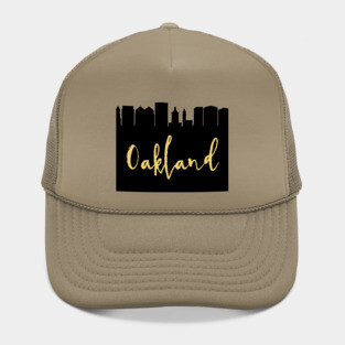 OAKLAND CALIFORNIA DESIGNER SILHOUETTE SKYLINE ART Hat