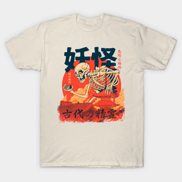 Yokai Rescuing Cats T-Shirt by ppmid