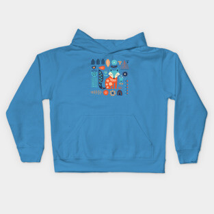 Soft And Sweet Scandinavian Fox Folk Art Kids Hoodie