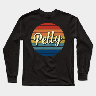 Petty Name Personalized Vintage Retro Circle Long Sleeve T-Shirt