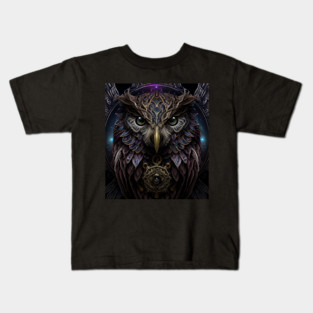 Owl with Medallion Kids T-Shirt