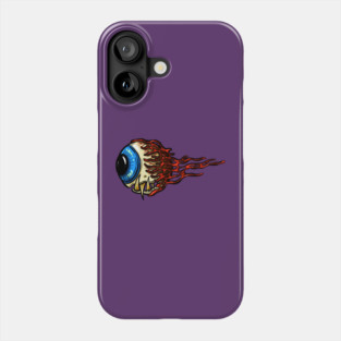 Eyeball Flying Rockabilly Tattoo Cartoon Illustration Eye Phone Case