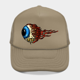 Eyeball Flying Rockabilly Tattoo Cartoon Illustration Eye Hat