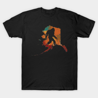 Bigfoot Retro Vintage Sasquatch Alaska T-Shirt