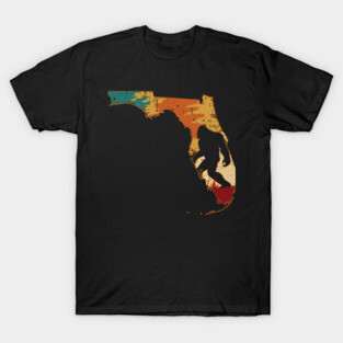 Bigfoot Retro Vintage Sasquatch Florida T-Shirt